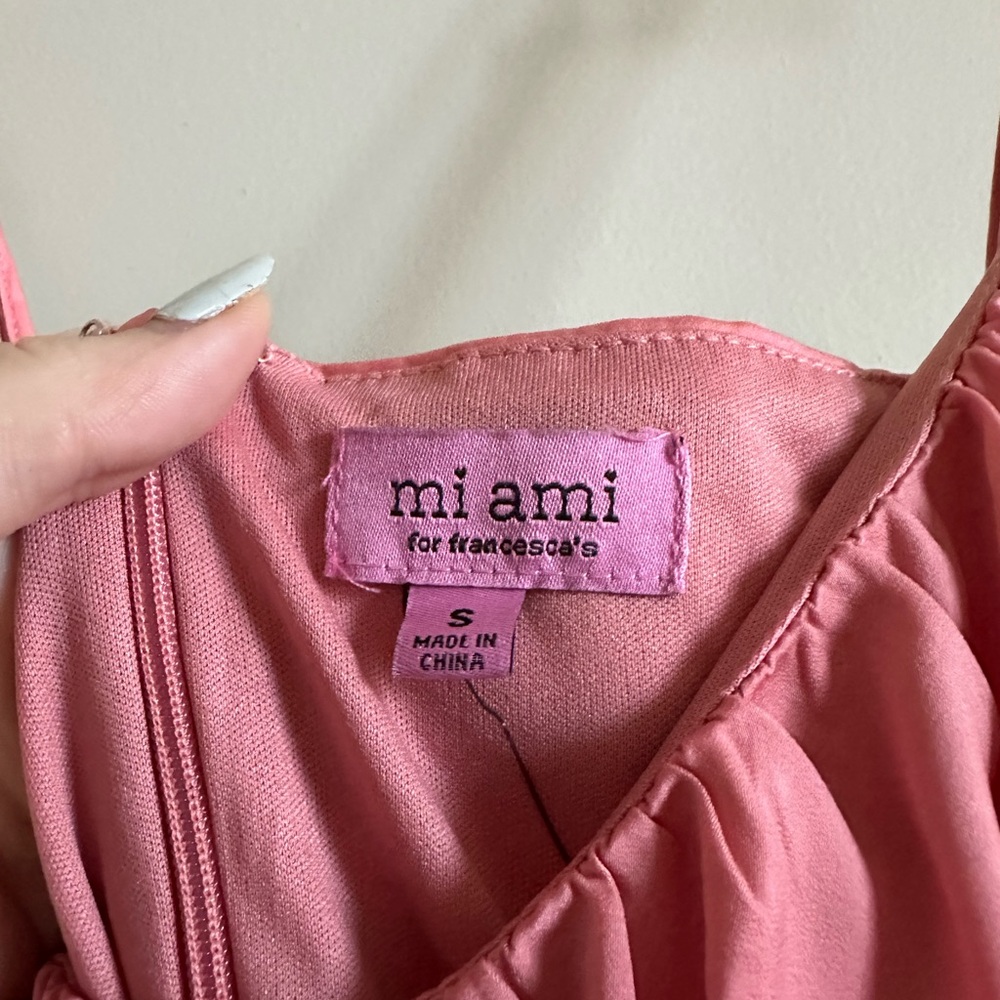 Francesca's Collections Pink Tiered Mini Dress - Picture 4 of 5